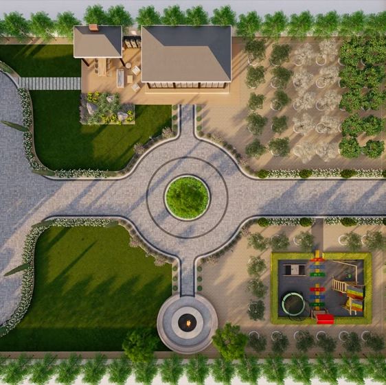 3D landscape master plan for Shekh Baz Villa